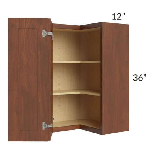RTA Cambridge Saddle Glaze 24" x 36" Easy Reach Corner Wall Cabinet