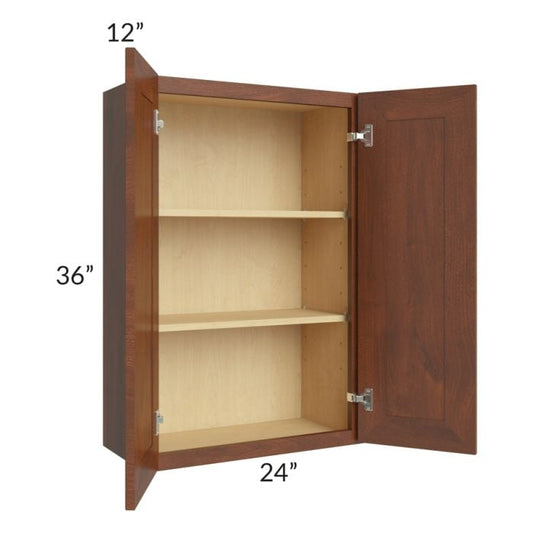 RTA Cambridge Saddle Glaze 24" x 36" Wall Cabinet with 2 Decorative End Panels
