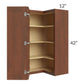 RTA Cambridge Saddle Glaze 24" x 42" Easy Reach Corner Wall Cabinet