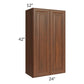 RTA Cambridge Saddle Glaze 24" x 42" Wall Cabinet with 1 Decorative End Panel