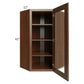 RTA Cambridge Saddle Glaze 24" x 42" Wall Diagonal Corner Cabinet (Prepped for Glass Doors)