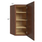 RTA Cambridge Saddle Glaze 24" x 42" Wall Diagonal Corner Cabinet with 1 Decorative End Panel