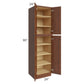 RTA Cambridge Saddle Glaze 24" x 90" x 24" Wall Pantry Cabinet with 1 Roll Out Tray