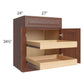 RTA Cambridge Saddle Glaze 27" Base Cabinet with 2 Rollout Trays