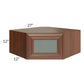 RTA Cambridge Saddle Glaze 27" x 12" Decorative Wall Diagonal Corner Cabinet