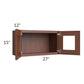 RTA Cambridge Saddle Glaze 27" x 15" Decorative Wall Cabinet