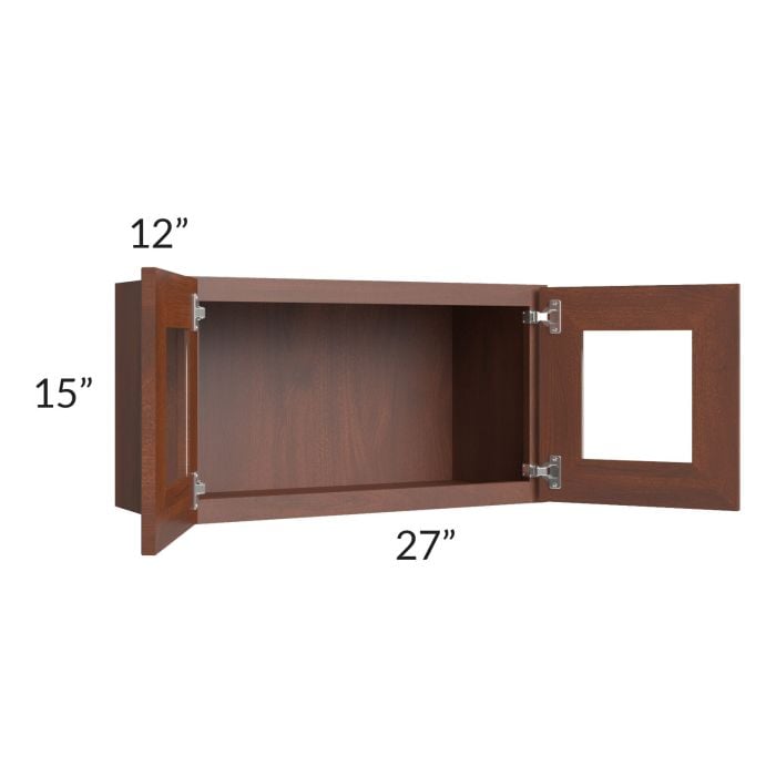 RTA Cambridge Saddle Glaze 27" x 15" Decorative Wall Cabinet