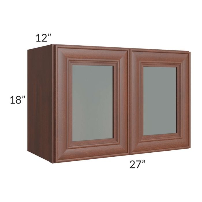 RTA Cambridge Saddle Glaze 27" x 18" Decorative Wall Cabinet with 2 Decorative End Panels