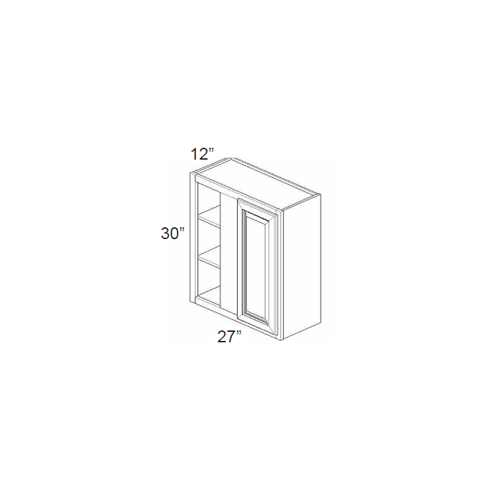 RTA Cambridge Saddle Glaze 27" x 30" Blind Corner Wall Cabinet