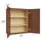RTA Cambridge Saddle Glaze 27" x 30 " Wall Cabinet with 2 Decorative End Panels