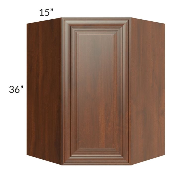 RTA Cambridge Saddle Glaze 27" x 36" Wall Diagonal Corner Cabinet