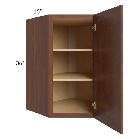 RTA Cambridge Saddle Glaze 27" x 36" Wall Diagonal Corner Cabinet