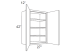 RTA Cambridge Saddle Glaze 27" x 42" Wall Cabinet