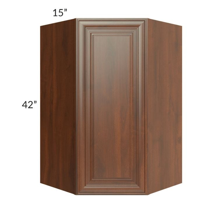 RTA Cambridge Saddle Glaze 27" x 42" Wall Diagonal Corner Cabinet