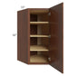 RTA Cambridge Saddle Glaze 27" x 42" Wall Diagonal Corner Cabinet