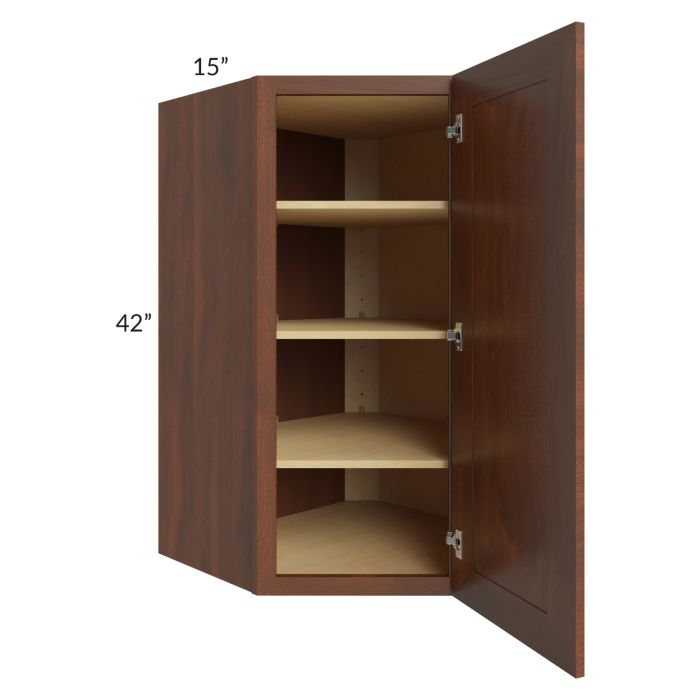 RTA Cambridge Saddle Glaze 27" x 42" Wall Diagonal Corner Cabinet