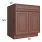 RTA Cambridge Saddle Glaze 30" Base Cabinet (1 drawer) with 1 Decorative End Panel and 1 Roll Out Tray