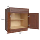RTA Cambridge Saddle Glaze 30" Base Cabinet (1 drawer) with 2 Decorative End Panels