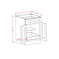 RTA Cambridge Saddle Glaze 30" Base Cabinet with 1 Rollout Tray and 2 Decorative End Panels CS-B30S1RS + 2 DEP