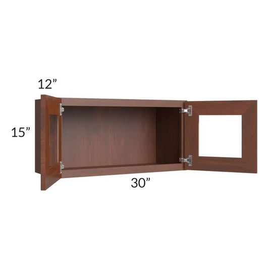 RTA Cambridge Saddle Glaze 30" x 15" Decorative Wall Cabinet