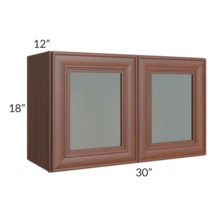 RTA Cambridge Saddle Glaze 30" x 18" Decorative Wall Cabinet