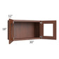 RTA Cambridge Saddle Glaze 30" x 18" Decorative Wall Cabinet with 1 Decorative End Panel