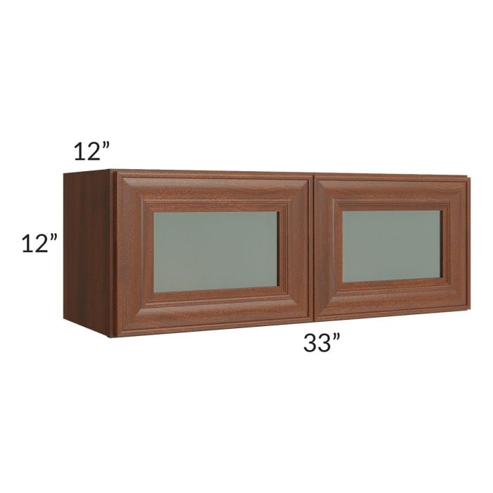 RTA Cambridge Saddle Glaze 33" x 12" Decorative Wall Cabinet
