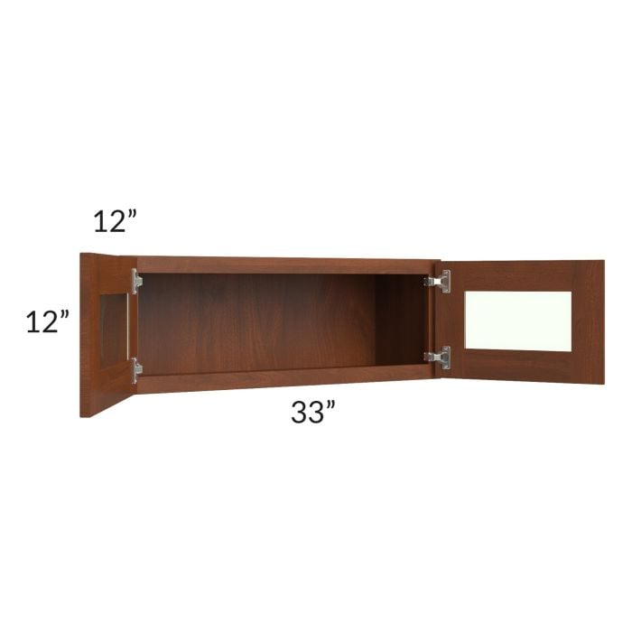RTA Cambridge Saddle Glaze 33" x 12" Decorative Wall Cabinet