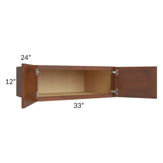RTA Cambridge Saddle Glaze 33" x 12" x 24" Wall Cabinet
