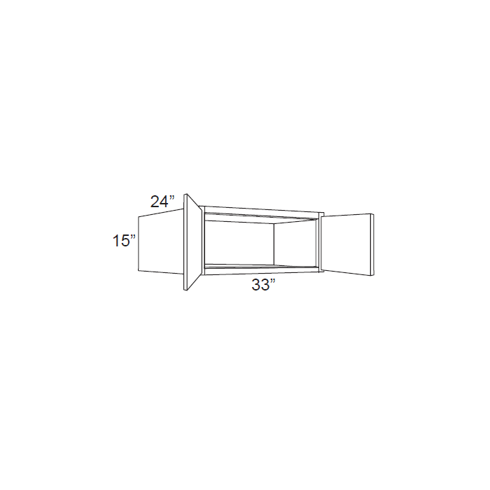 RTA Cambridge Saddle Glaze 33" x 15" x 24" Wall Cabinet