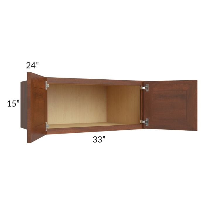 RTA Cambridge Saddle Glaze 33" x 15" x 24" Wall Cabinet