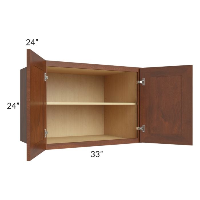 RTA Cambridge Saddle Glaze 33" x 24" x 24" Wall Cabinet
