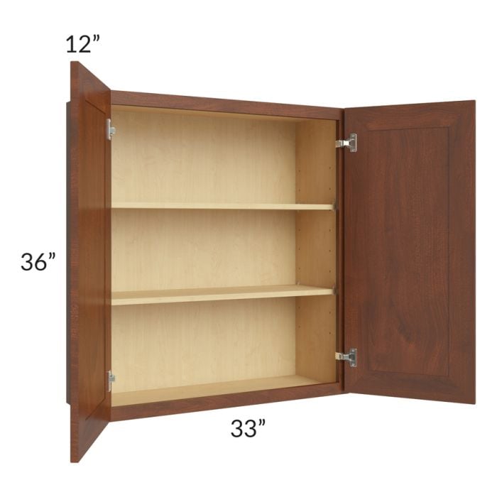 RTA Cambridge Saddle Glaze 33" x 36" Wall Cabinet