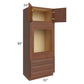 RTA Cambridge Saddle Glaze 33" x 84" x 24" Oven Cabinet with 1 Decorative End Panel