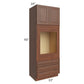 RTA Cambridge Saddle Glaze 33" x 90" x 24" Oven Cabinet with 2 Decorative End Panels