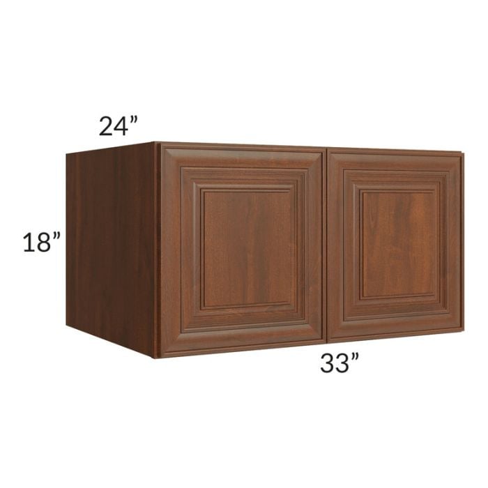 RTA Cambridge Saddle Glaze 33" x18" x 24" Wall Cabinet