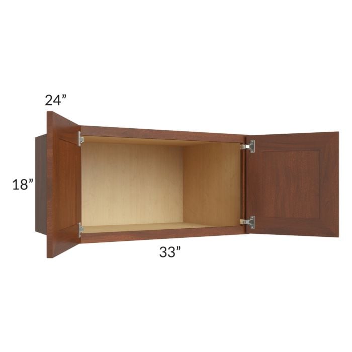 RTA Cambridge Saddle Glaze 33" x18" x 24" Wall Cabinet