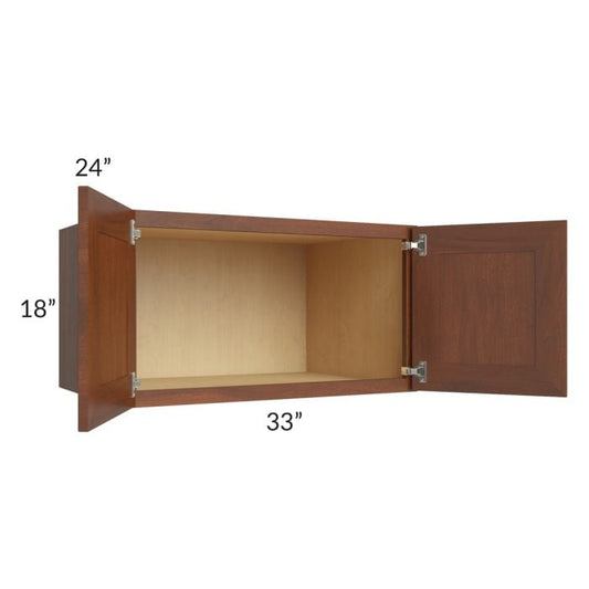 RTA Cambridge Saddle Glaze 33" x18" x 24" Wall Cabinet