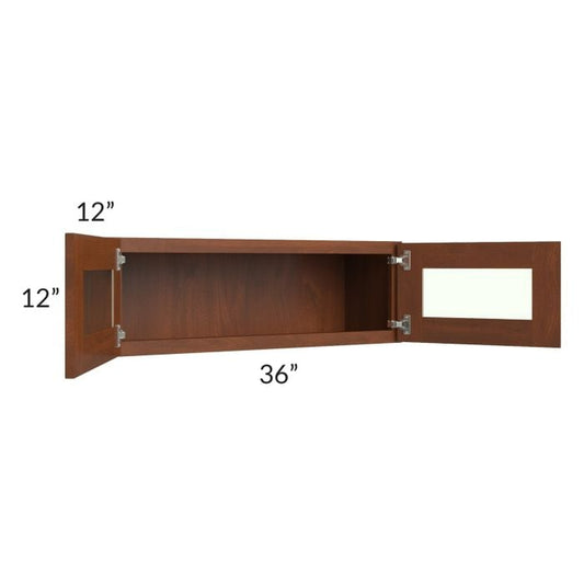 RTA Cambridge Saddle Glaze 36" x 12" Decorative Wall Cabinet
