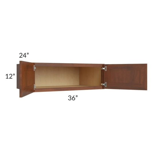 RTA Cambridge Saddle Glaze 36" x 12" x 24" Wall Cabinet