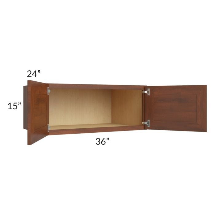 RTA Cambridge Saddle Glaze 36" x 15" x 24" Wall Cabinet