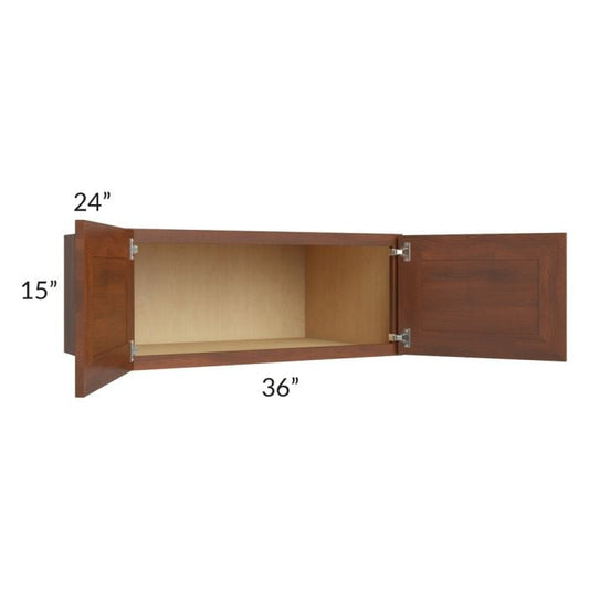 RTA Cambridge Saddle Glaze 36" x 15" x 24" Wall Cabinet