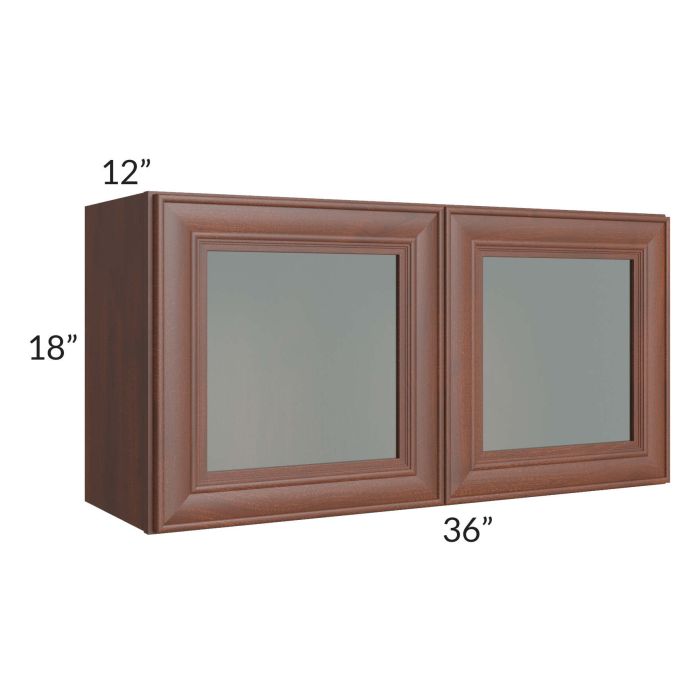 RTA Cambridge Saddle Glaze 36" x 18" Decorative Wall Cabinet