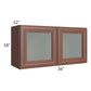 RTA Cambridge Saddle Glaze 36" x 18" Decorative Wall Cabinet with 2 Decorative End Panels