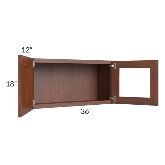 RTA Cambridge Saddle Glaze 36" x 18" Decorative Wall Cabinet
