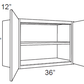 RTA Cambridge Saddle Glaze 36" x 24" Wall Cabinet