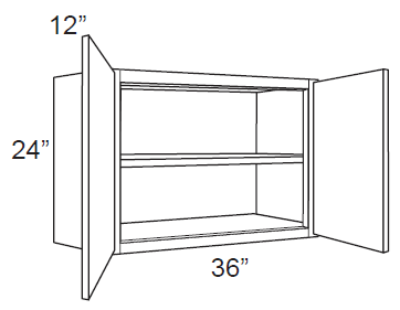 RTA Cambridge Saddle Glaze 36" x 24" Wall Cabinet