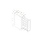 RTA Cambridge Saddle Glaze 9" Full Height Door Base Cabinet with Shelf Pullout