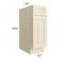 RTA Casselton Ivory 12" Base Cabinet