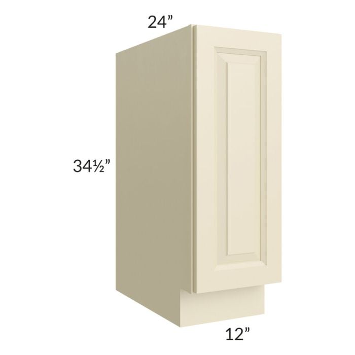 RTA Casselton Ivory 12" Spice Base Cabinet with 2 Decorative End Panels